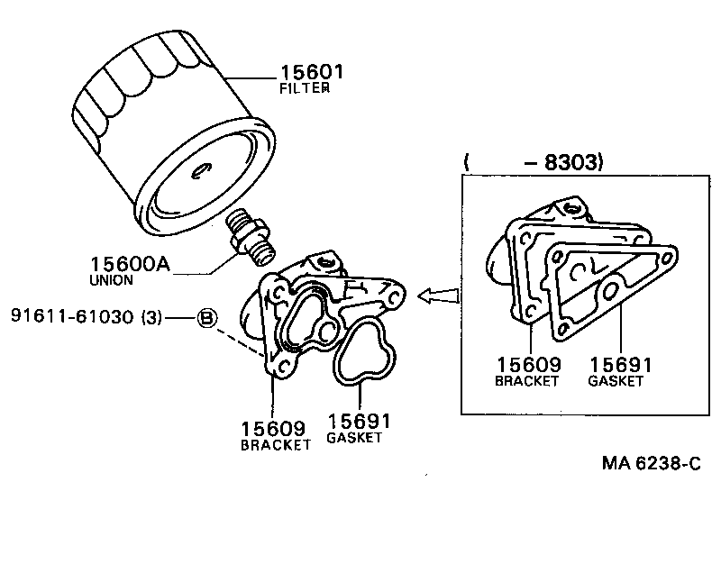 90404-19003 UNION(FOR OIL FILTER) product image