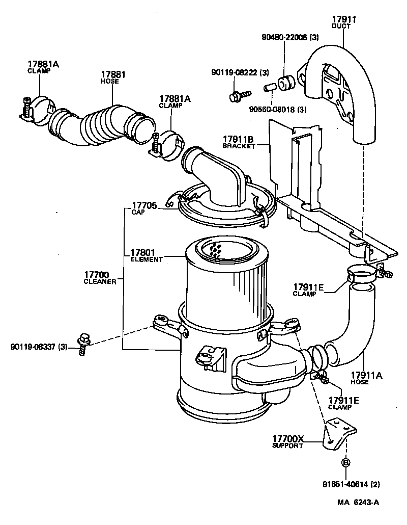 17700-13480 CLEANER ASSY, AIR product image