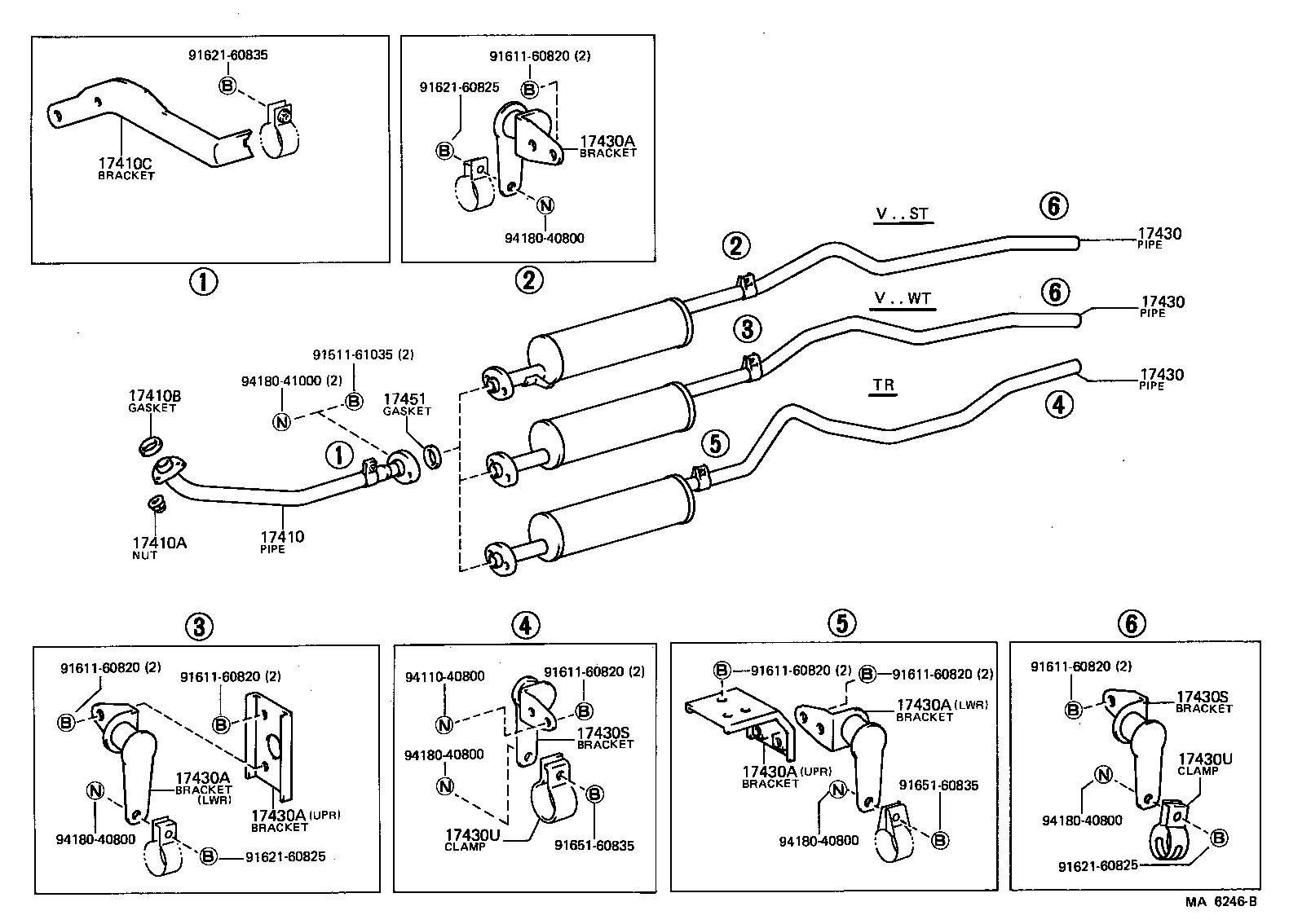 17430-64152 PIPE ASSY, EXHAUST, TAIL product image