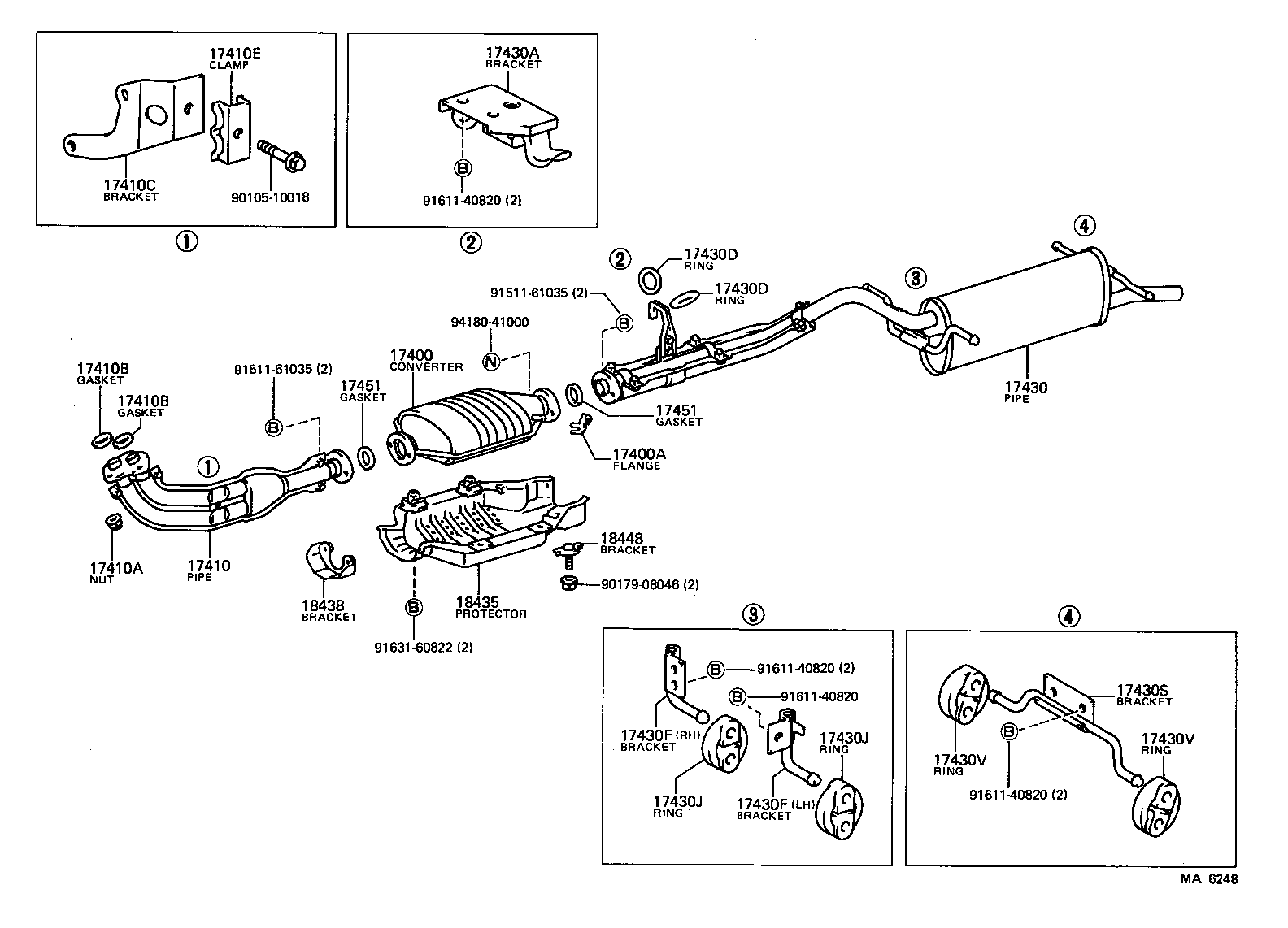 17430-64152 PIPE ASSY, EXHAUST, TAIL product image