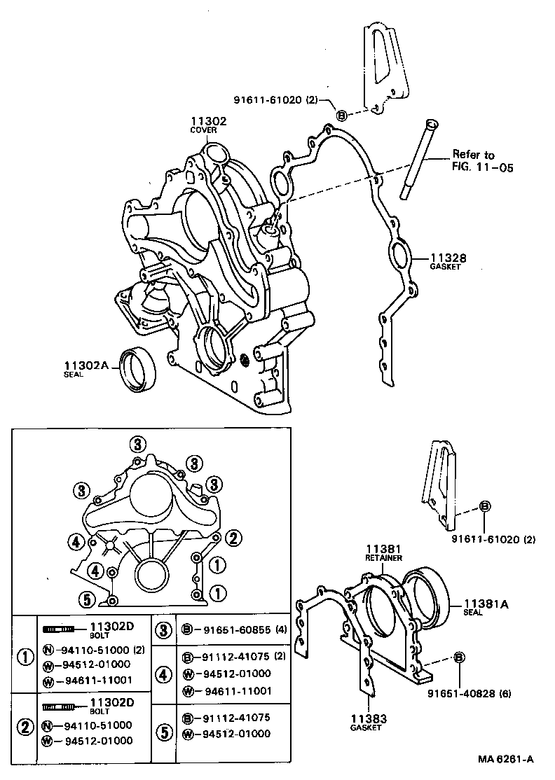 90116-10072 BOLT, STUD(FOR TIMING GEAR COVER) product image