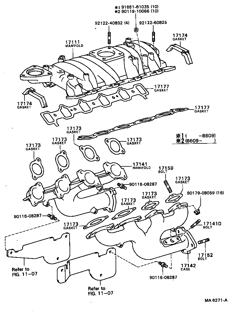 17101-52050 MANIFOLD, INTAKE product image