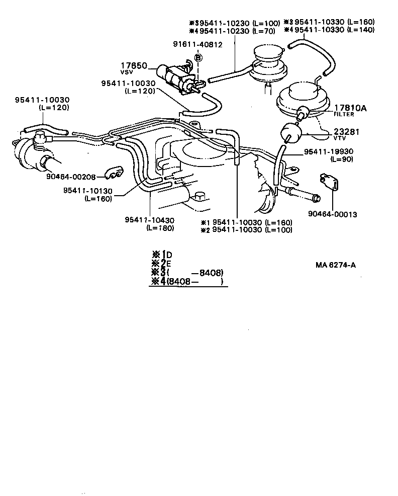 89570-40010 VALVE ASSY, VACUUM SWITCHING product image