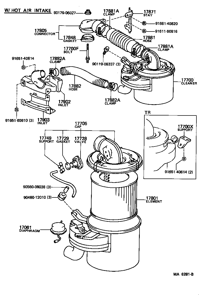 17700-13480 CLEANER ASSY, AIR product image
