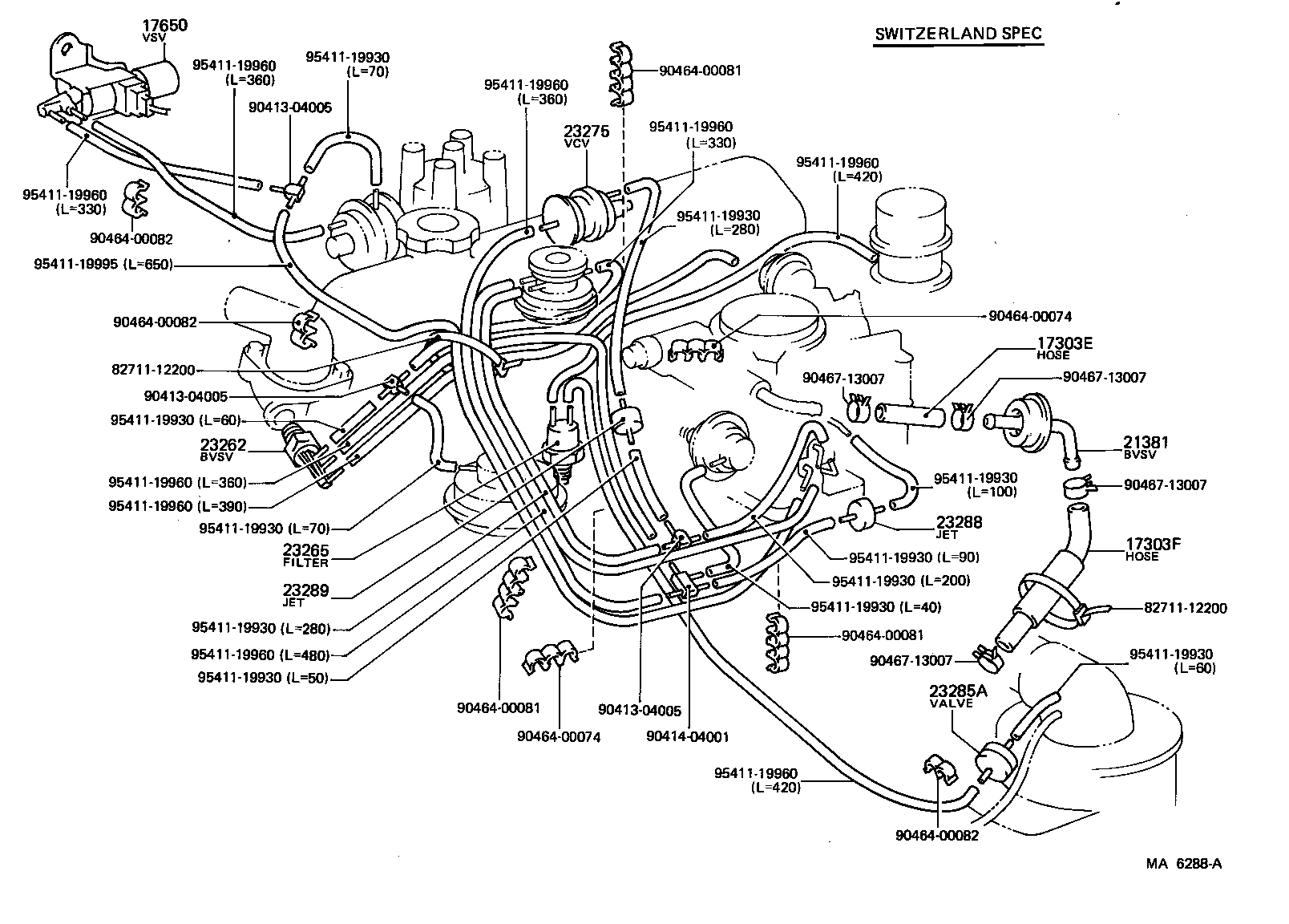 17303-71030 PIPE SUB-ASSY, AIR, NO.1 product image