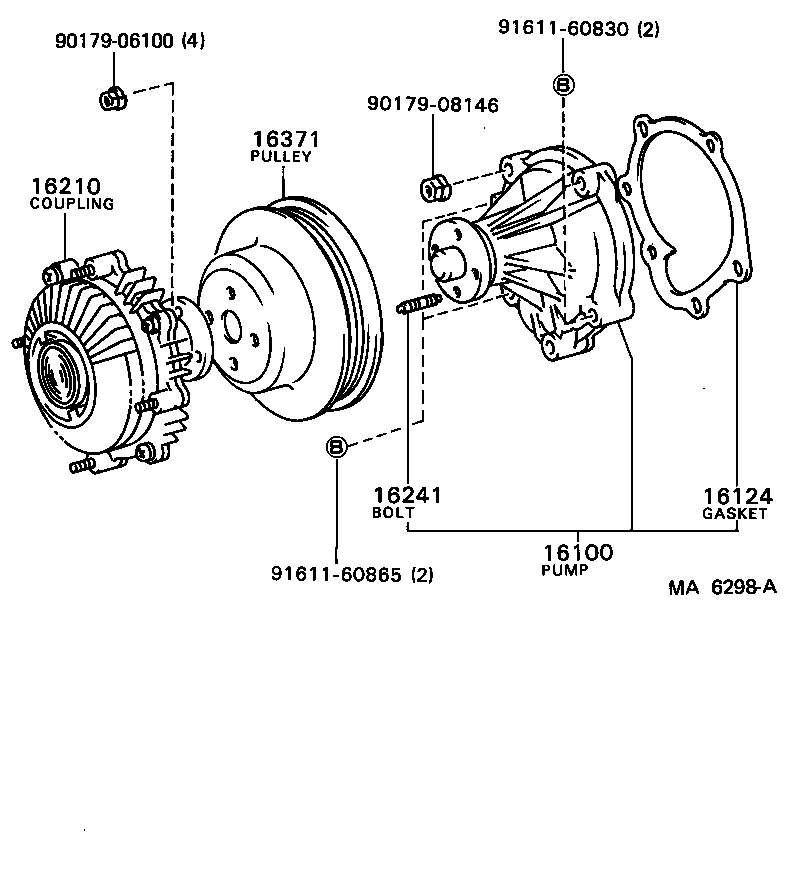 16100-18010 PUMP ASSY, ENGINE WATER product image