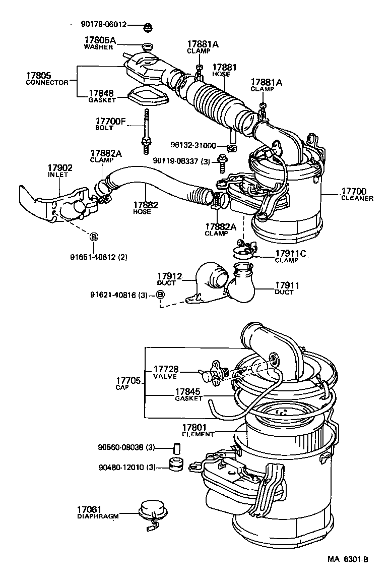 17700-13480 CLEANER ASSY, AIR product image