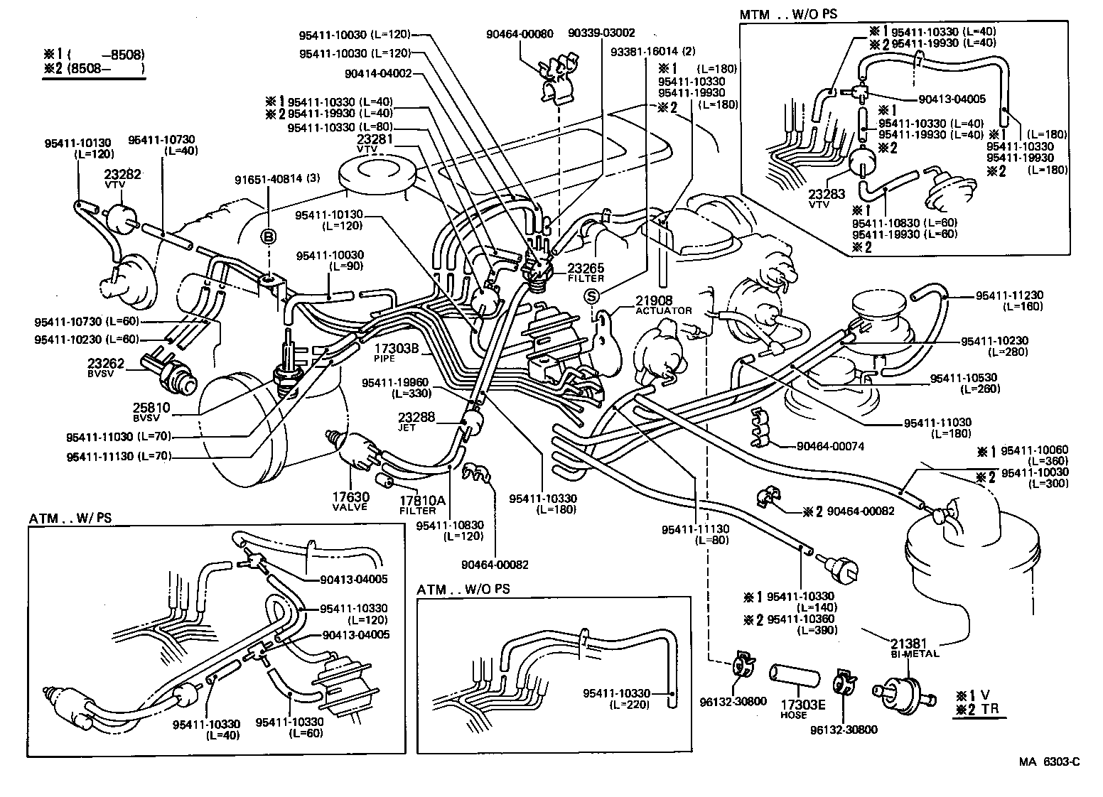 17303-18010 PIPE SUB-ASSY, AIR, NO.1 product image