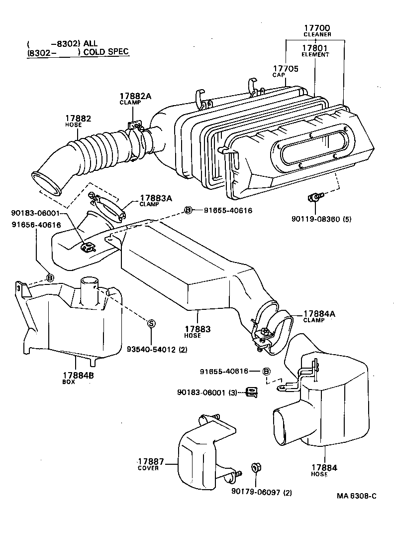 17700-26201 CLEANER ASSY, AIR product image
