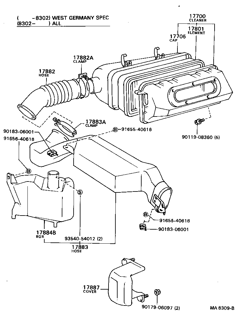 17700-26201 CLEANER ASSY, AIR product image