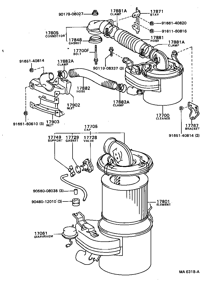 17700-64150 CLEANER ASSY, AIR product image