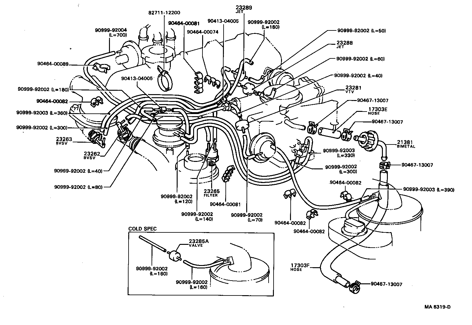 88690-87021 VALVE ASSY, VACUUM SWITCHING product image