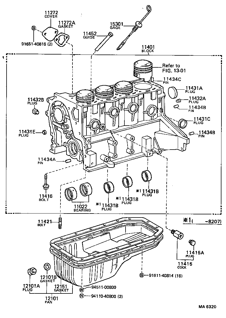 11274-88281 GASKET, CYLINDER BLOCK SIDE COVER, NO.2 product image