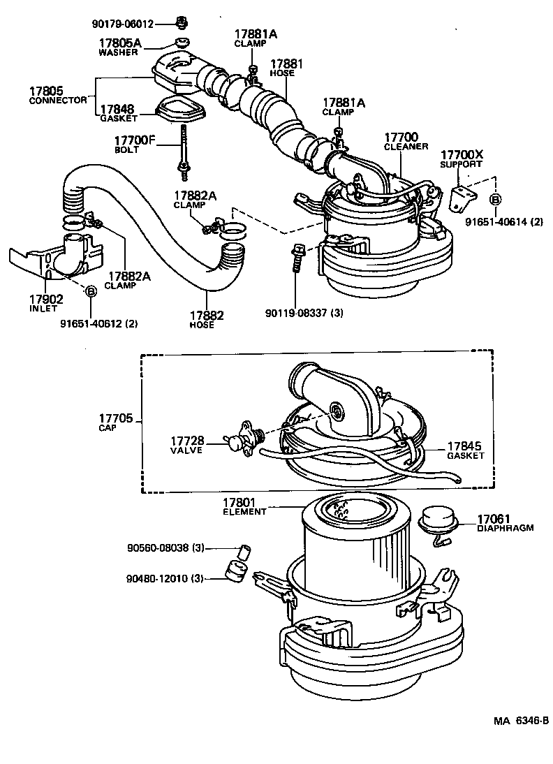 17700-13480 CLEANER ASSY, AIR product image