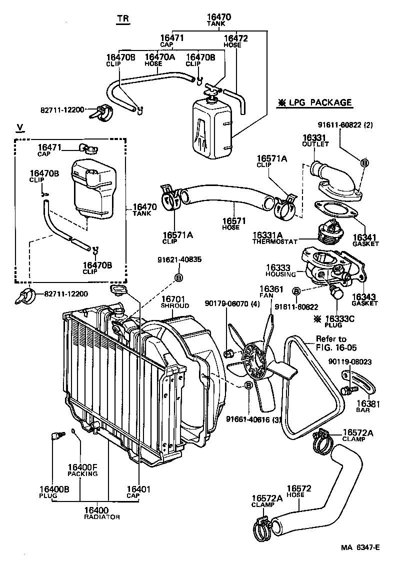 16572-64080 HOSE, RADIATOR, OUTLET product image
