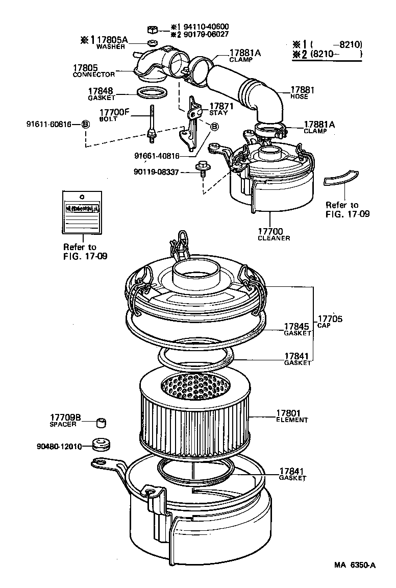 17761-95707 DUCT, COOL AIR INTAKE, NO.1 product image