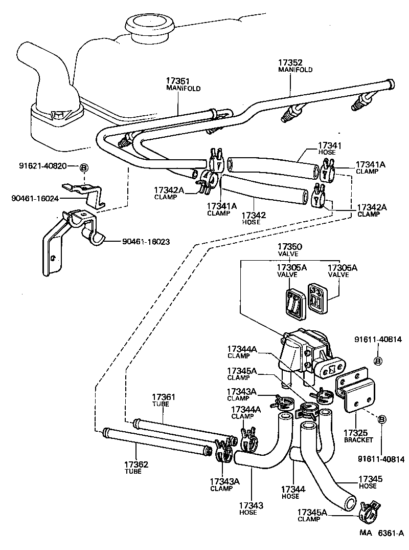 17341-31040 HOSE, NO.5(FOR AIR INJECTION SYSTEM) product image
