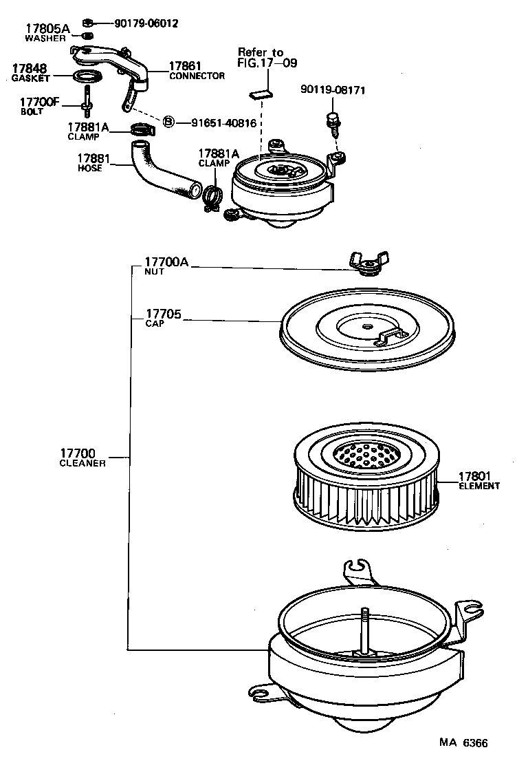 17700-54210 CLEANER ASSY, AIR product image
