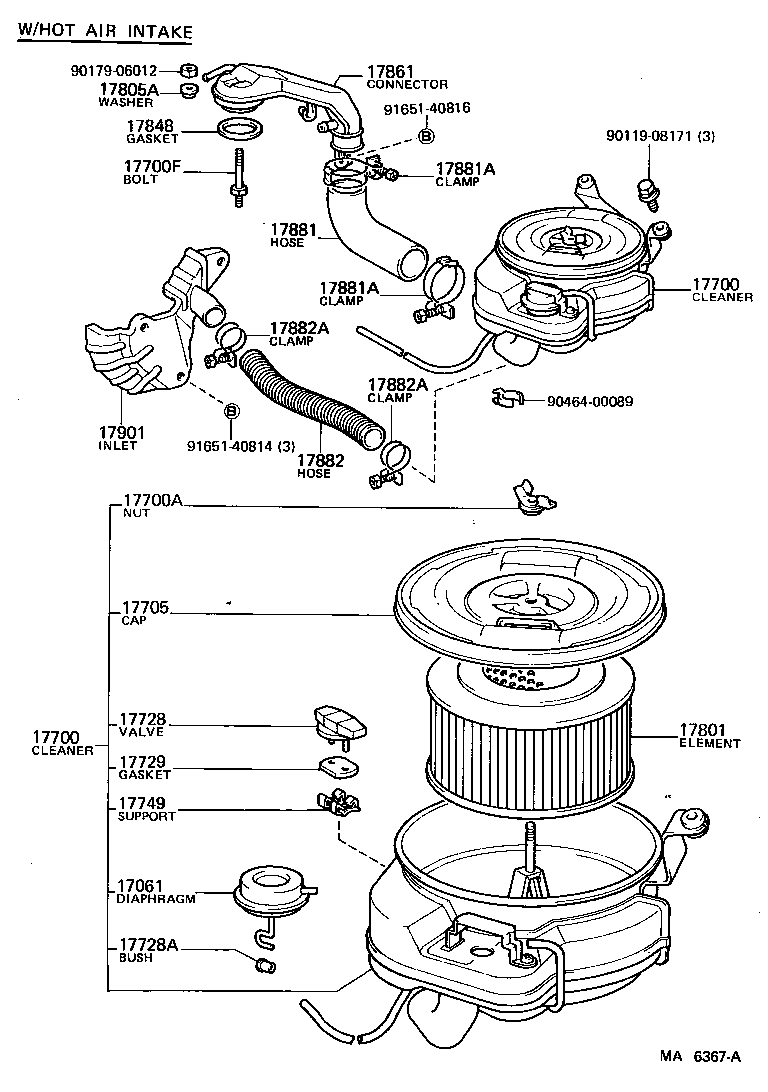 17700-54210 CLEANER ASSY, AIR product image