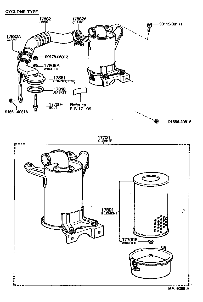 17700-54210 CLEANER ASSY, AIR product image