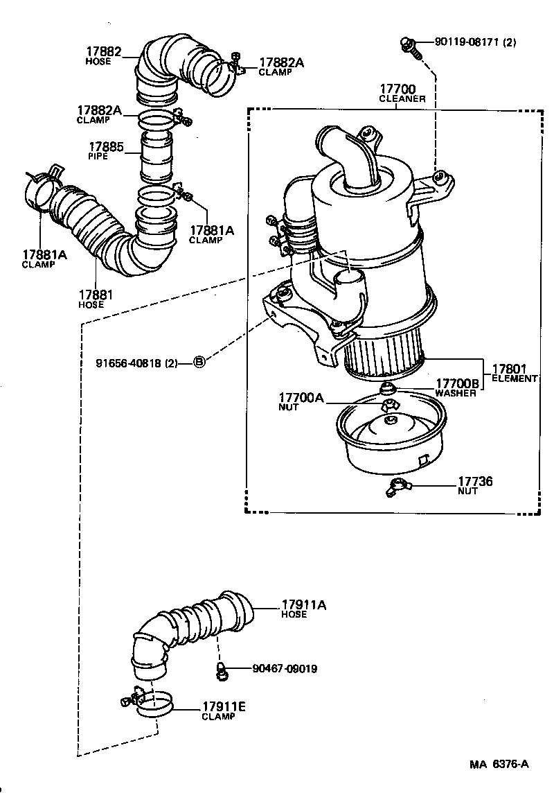 17700-31480 CLEANER ASSY, AIR product image