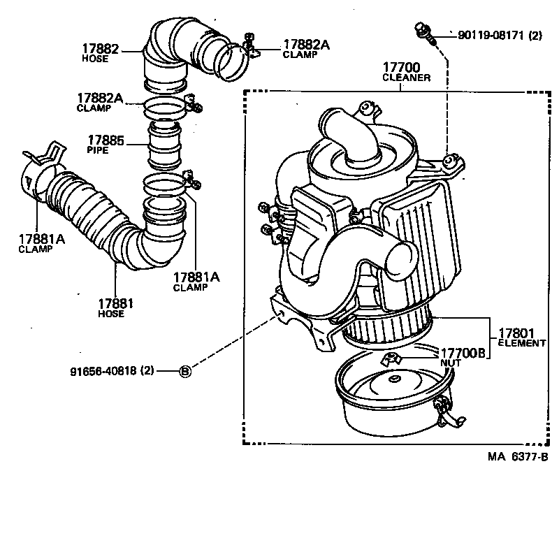 17700-31480 CLEANER ASSY, AIR product image