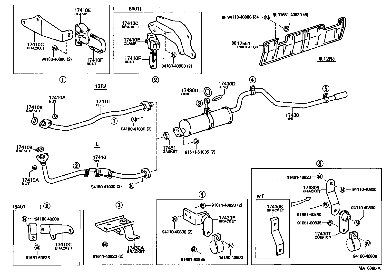 17430-31282 PIPE ASSY, EXHAUST, TAIL product image