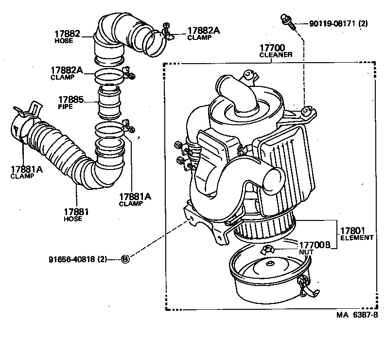 17700-54210 CLEANER ASSY, AIR product image