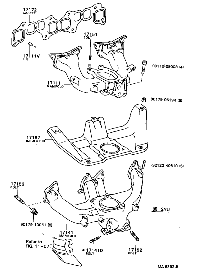17101-64050 MANIFOLD, INTAKE product image