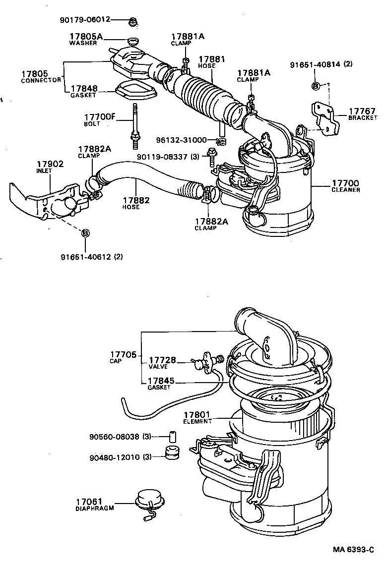 17700-64150 CLEANER ASSY, AIR product image