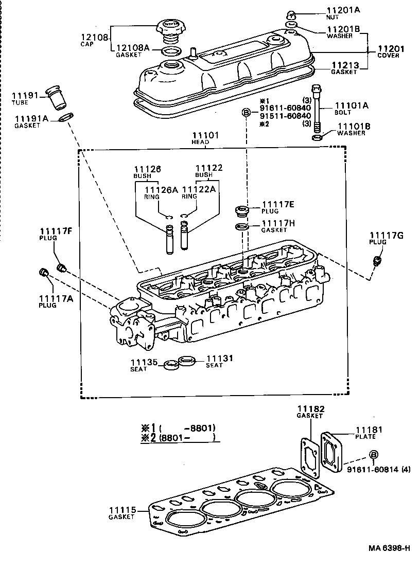 11101-73010 HEAD SUB-ASSY, CYLINDER product image