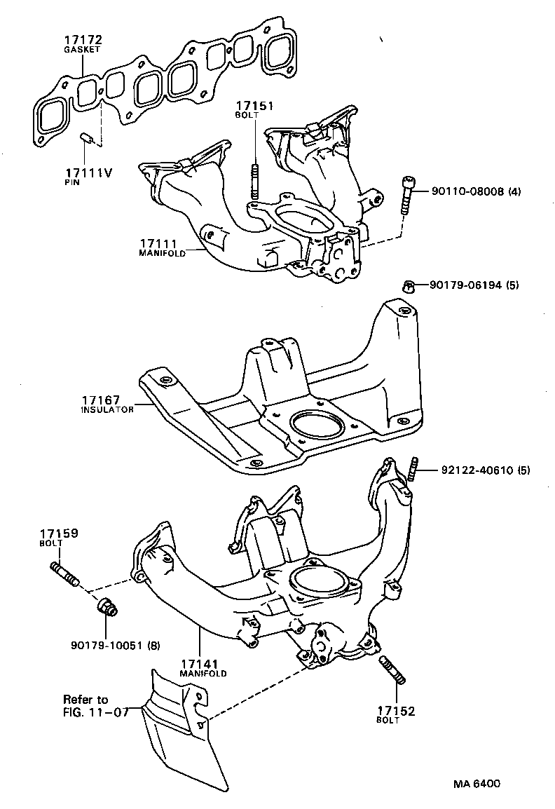 17101-64010 MANIFOLD, INTAKE product image