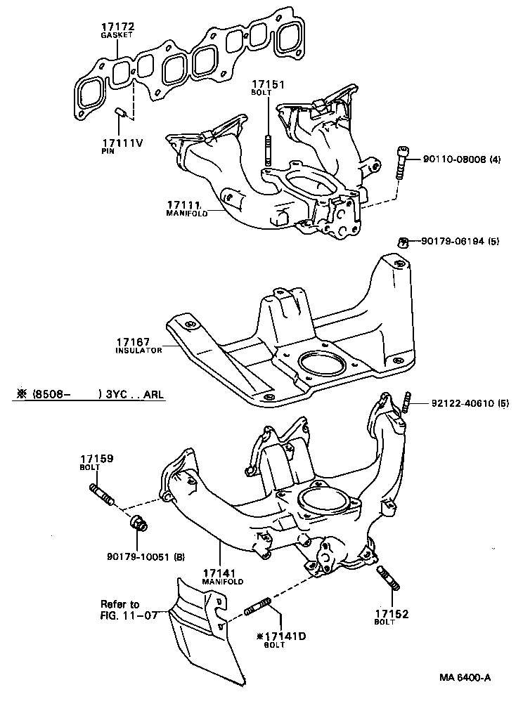 17111-73011 MANIFOLD, INTAKE product image