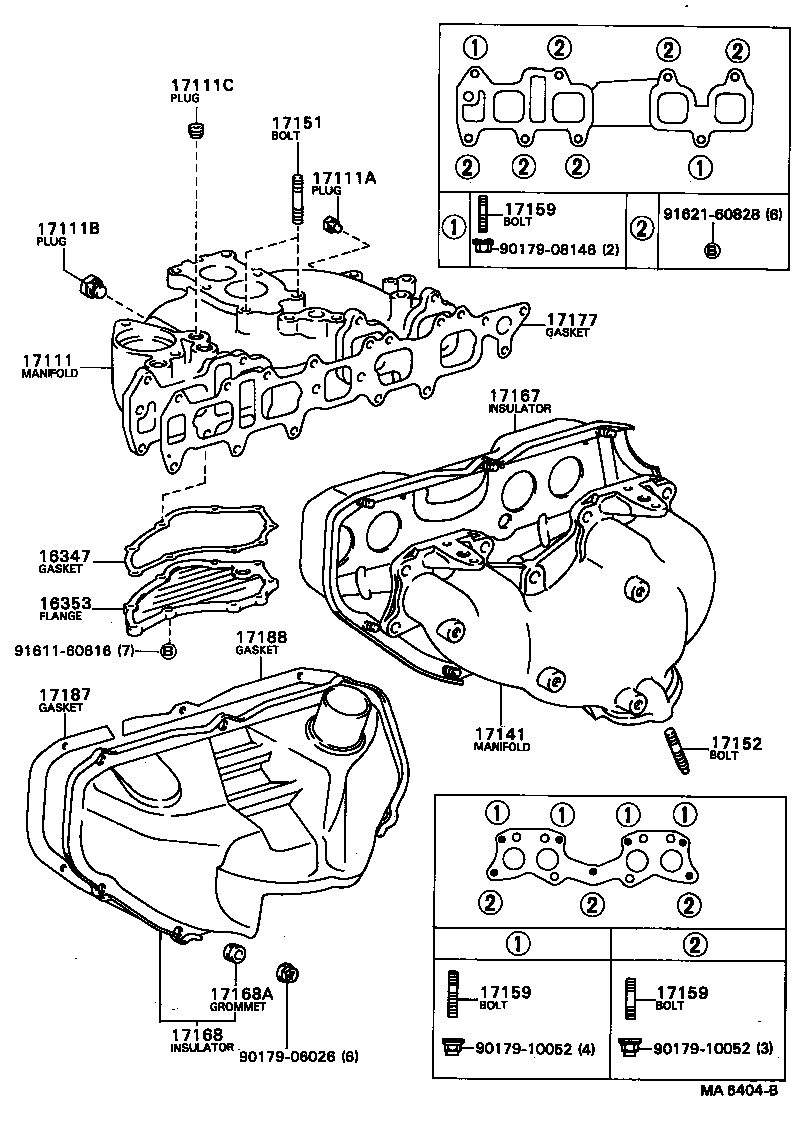 17168-35030 INSULATOR, EXHAUST MANIFOLD HEAT, NO.2 product image