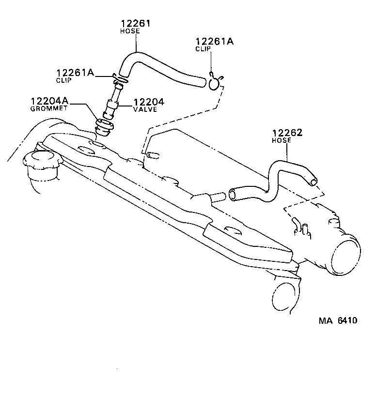 12262-63010 HOSE, VENTILATION, NO.2 product image