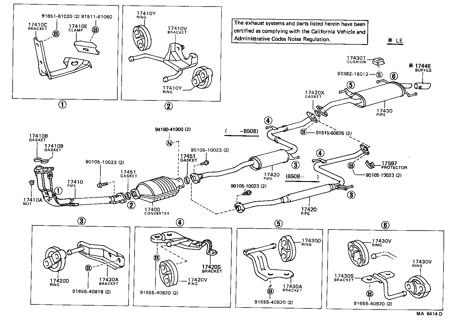 17403-63010 PIPE ASSY, EXHAUST, CENTER product image