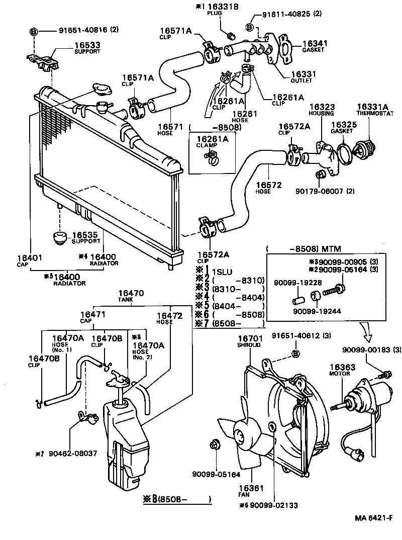 99553-10230 HOSE, WATER BY-PASS, NO.2 product image