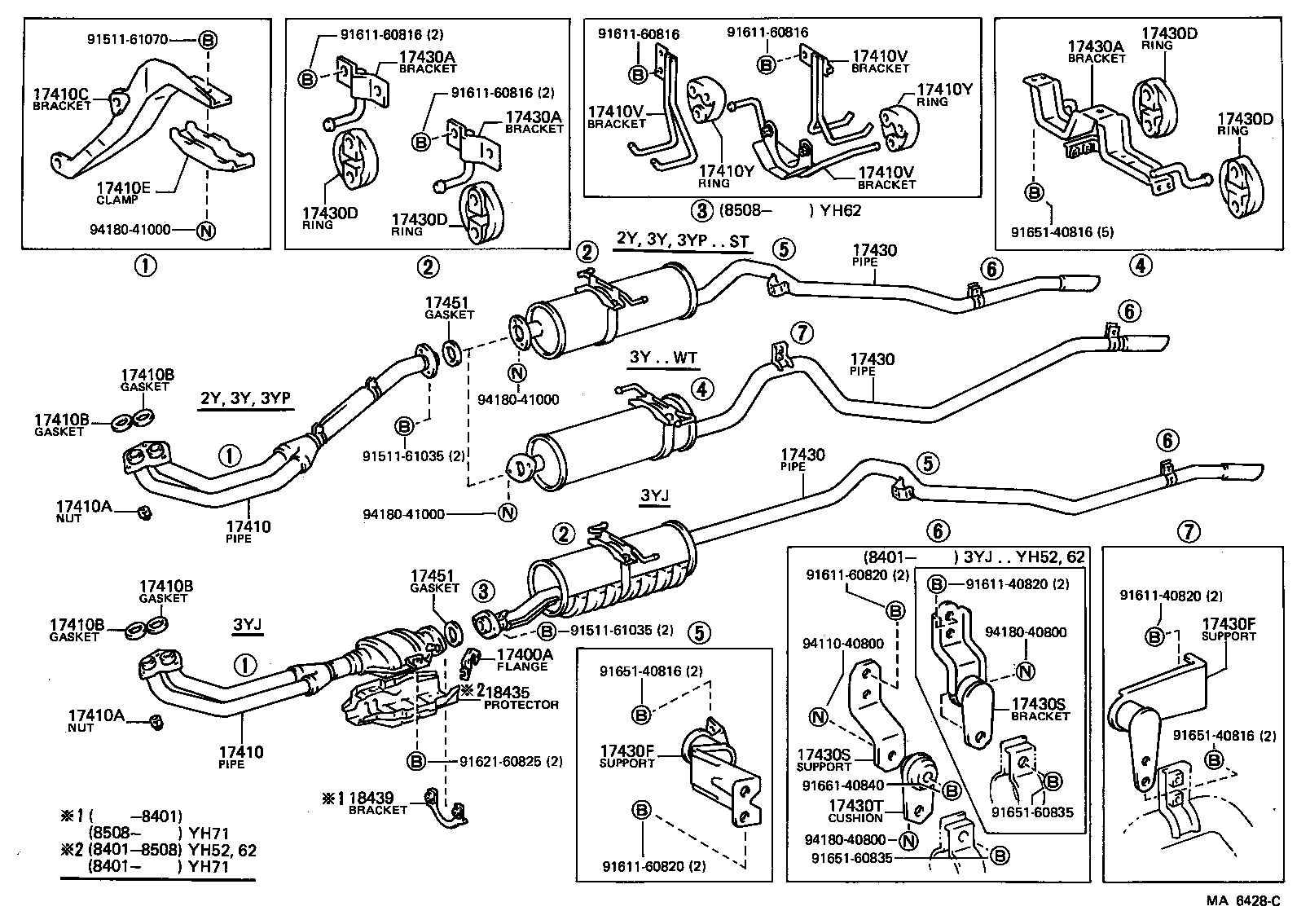 17430-71121 PIPE ASSY, EXHAUST, TAIL product image