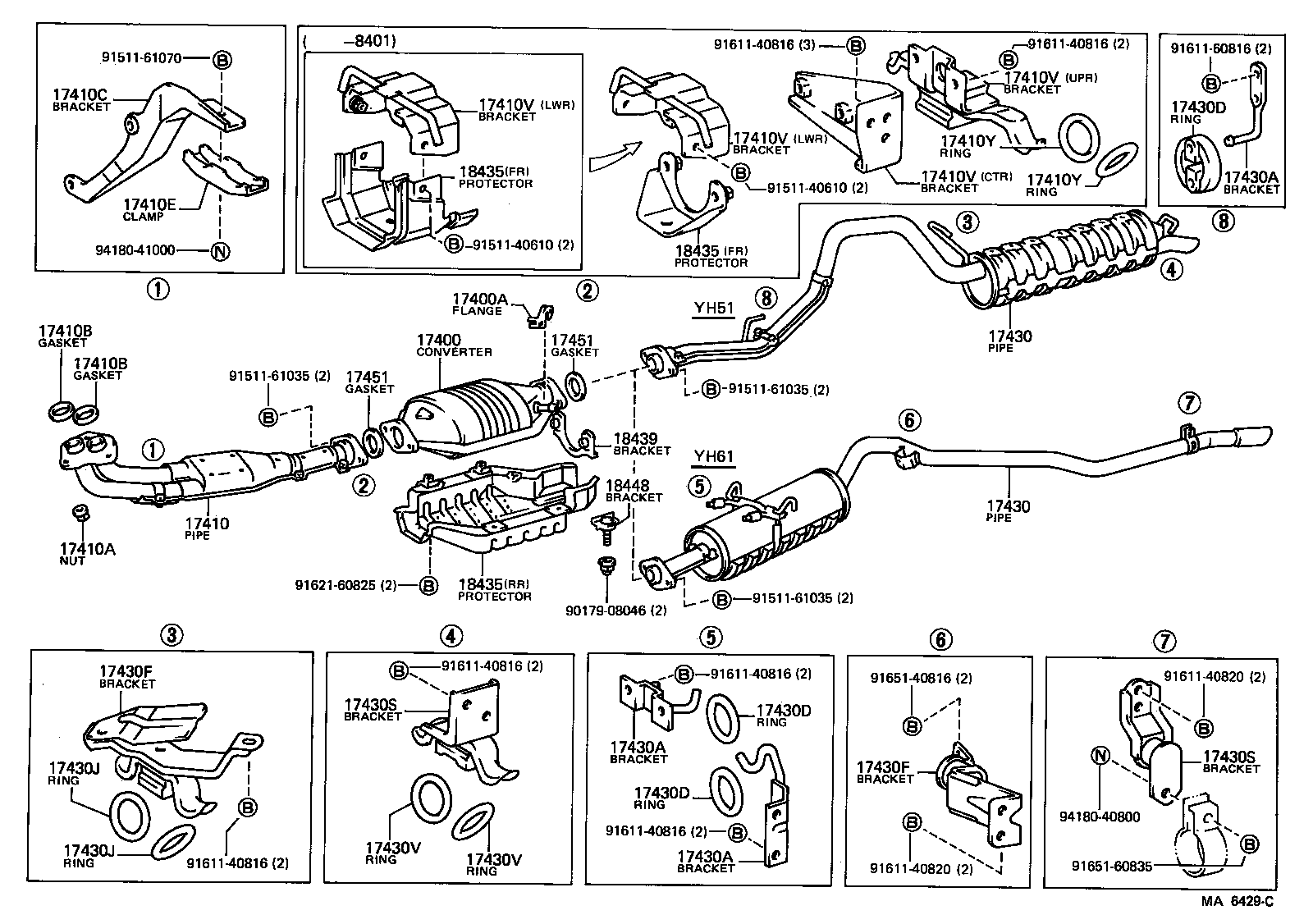17430-71121 PIPE ASSY, EXHAUST, TAIL product image