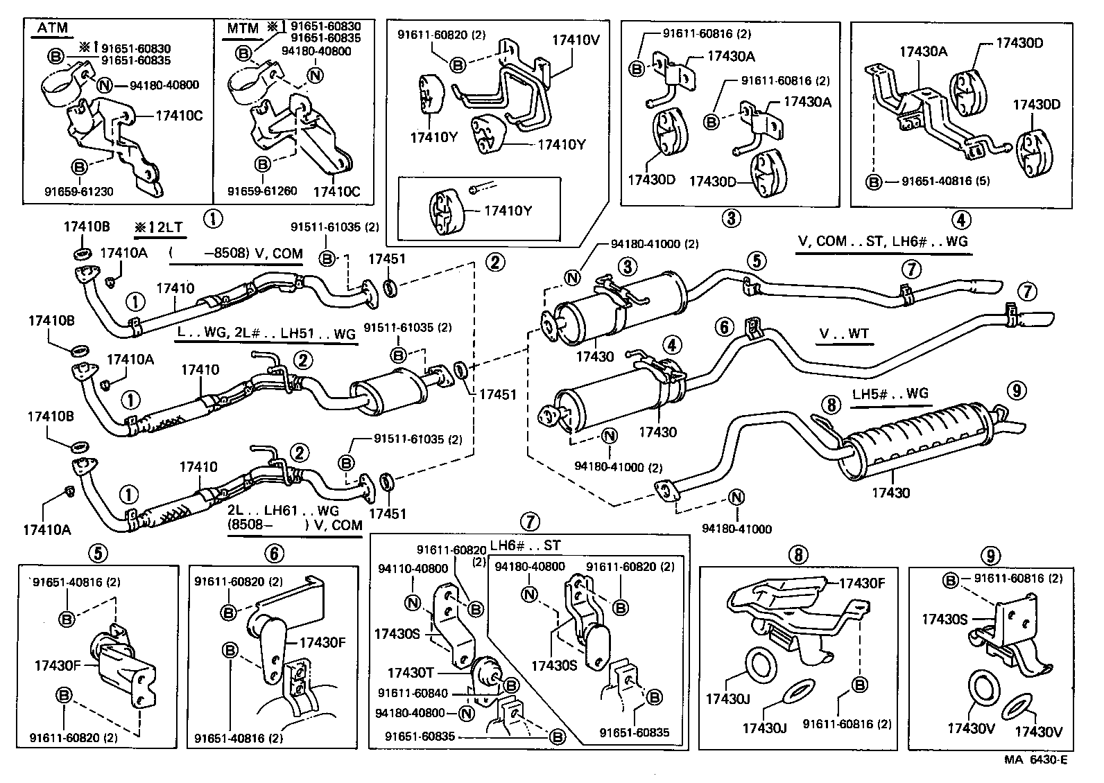17430-71121 PIPE ASSY, EXHAUST, TAIL product image