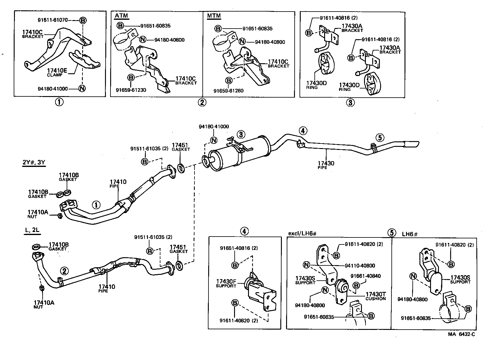 17430-71111 PIPE ASSY, EXHAUST, TAIL product image