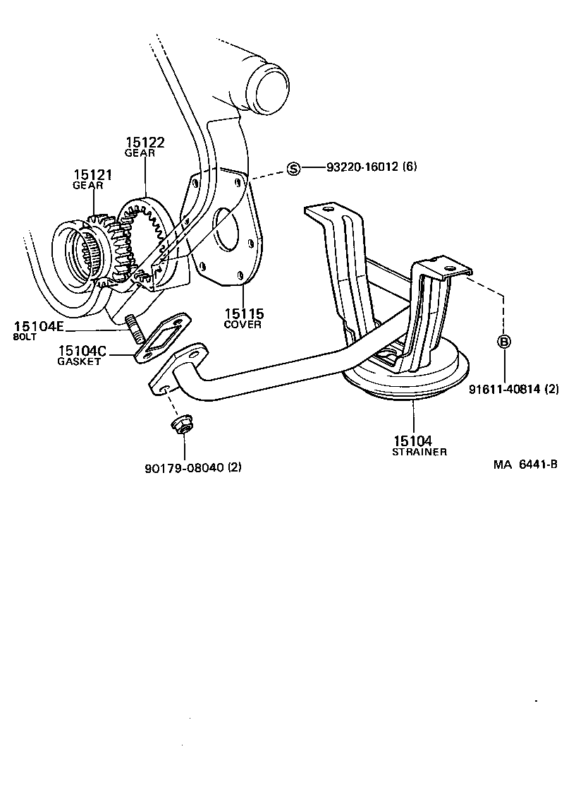 15104-54023 STRAINER SUB-ASSY, OIL product image