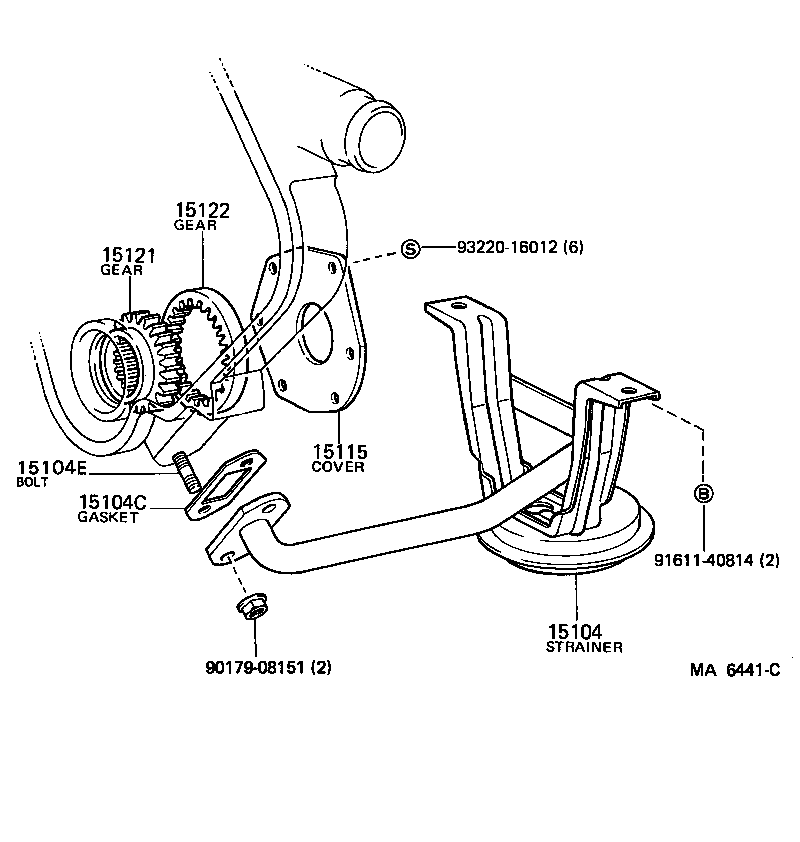 15104-54140 STRAINER SUB-ASSY, OIL product image
