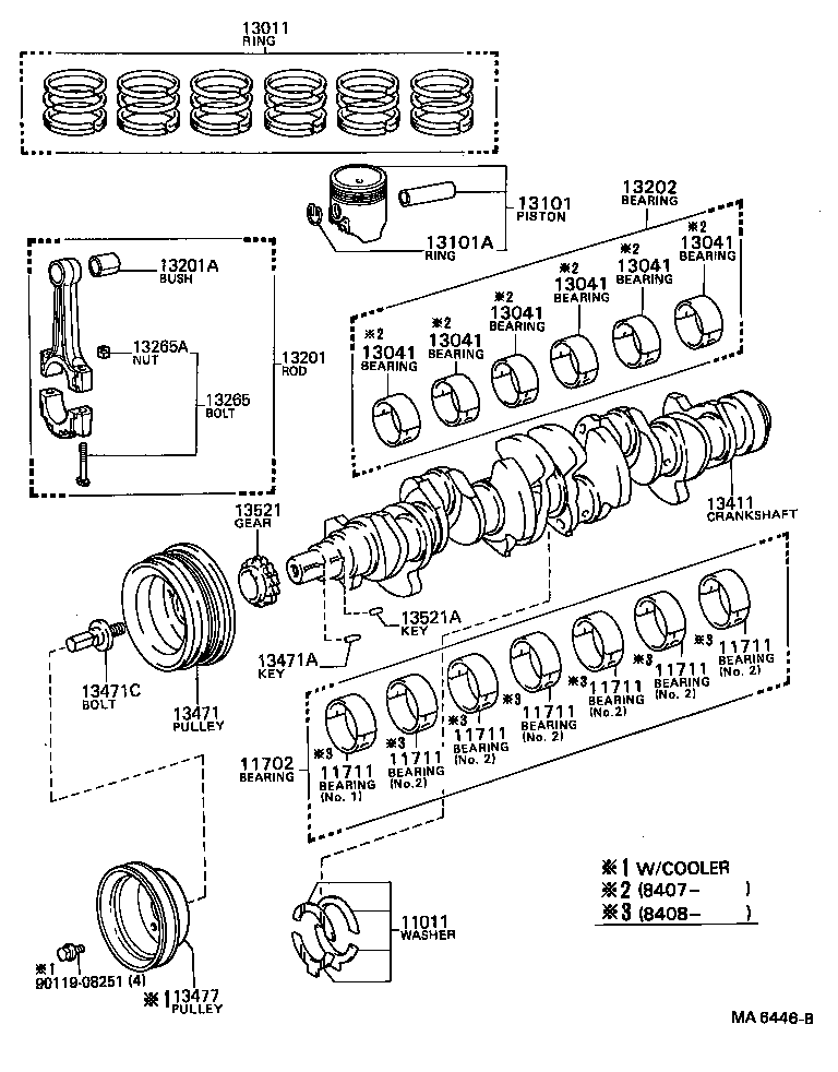 13202-54010 BEARING SET, CONNECTING ROD product image