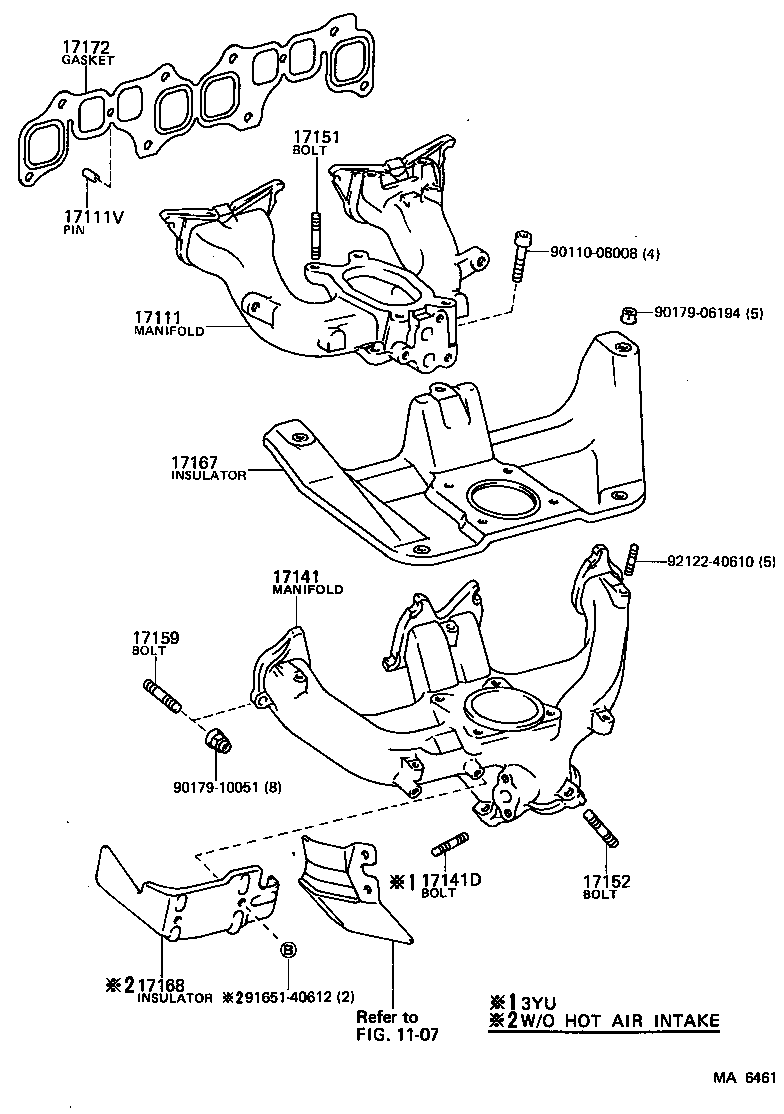 17141-54060 MANIFOLD, EXHAUST product image