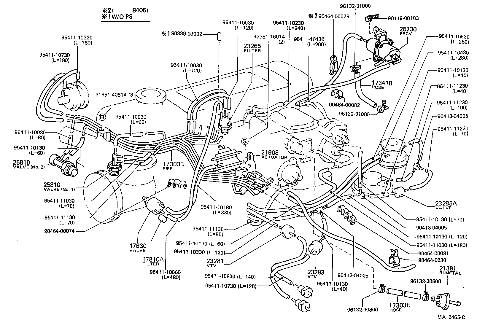 17303-71050 PIPE SUB-ASSY, AIR, NO.1 product image