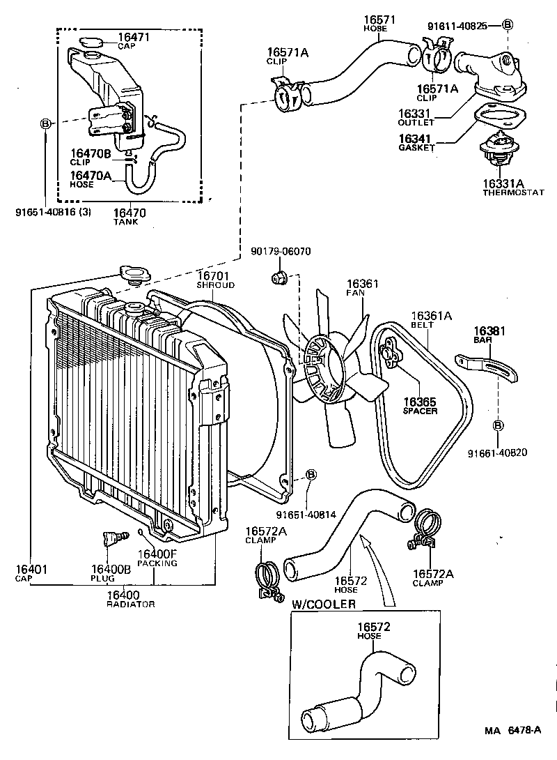 16410-54200 RADIATOR ASSY product image