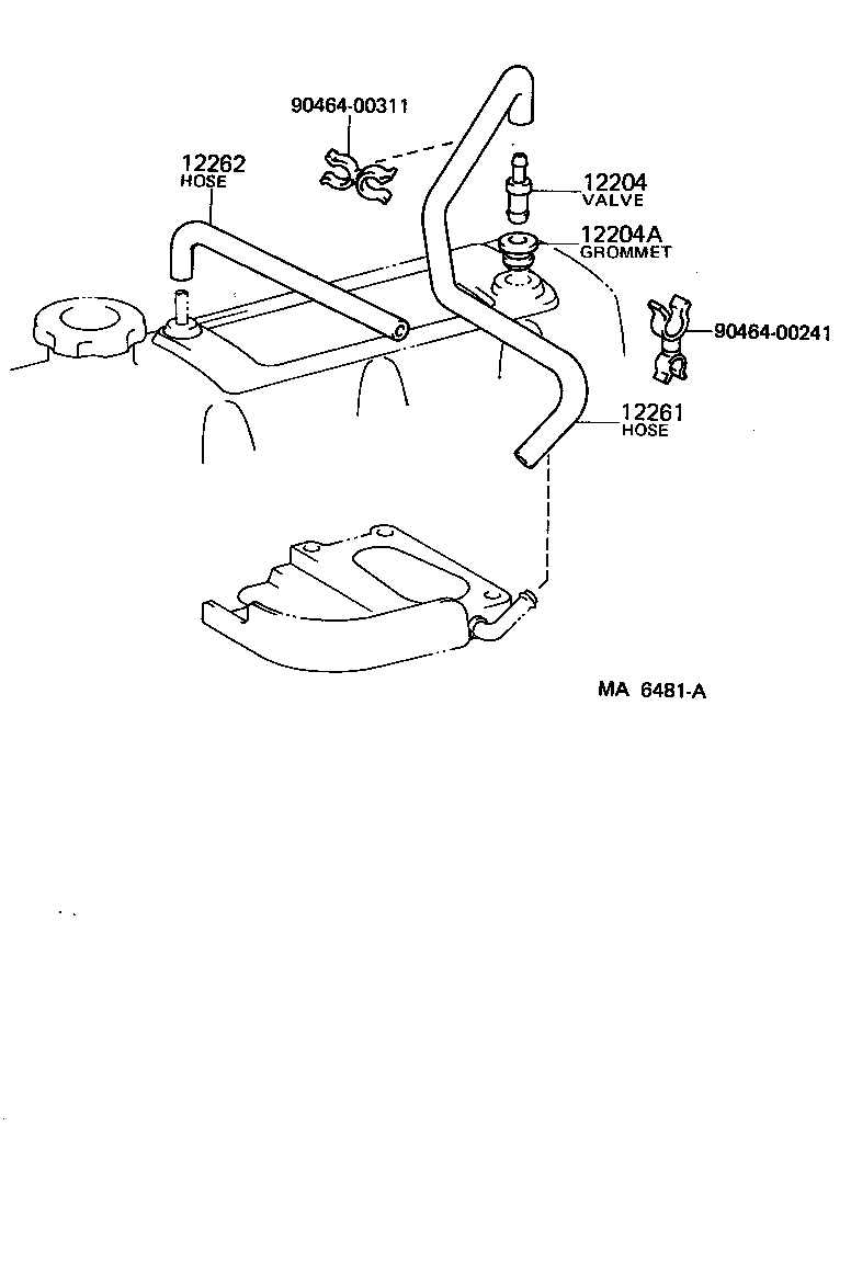 12261-54071 HOSE, VENTILATION product image