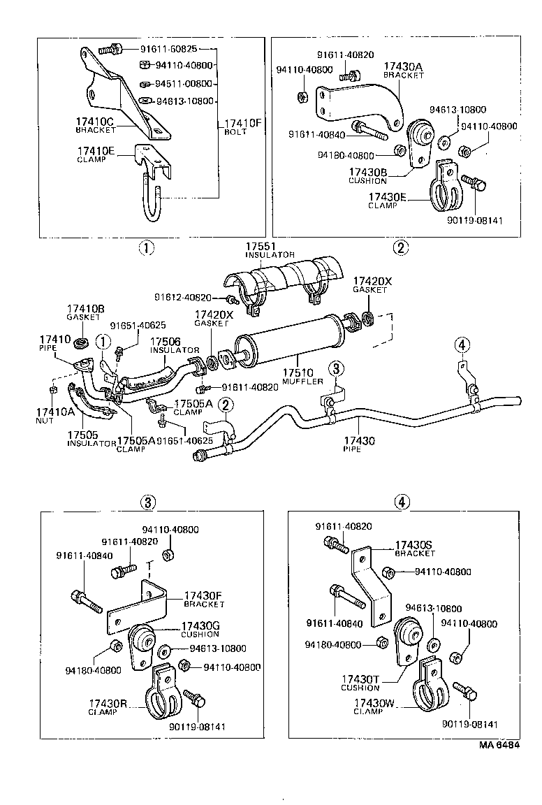 17405-56140 PIPE ASSY, EXHAUST, TAIL product image