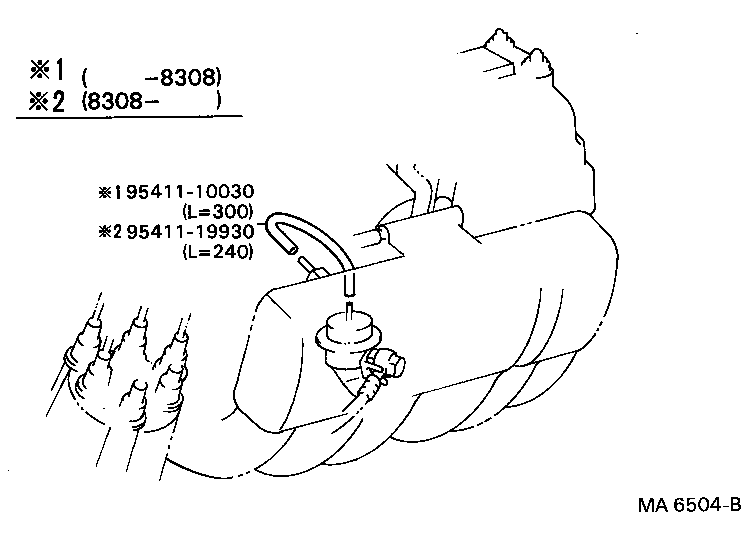 25706-43040 PIPE SUB-ASSY, VACUUM TRANSMITTING, NO.1 product image